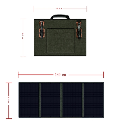 Przenośny, polikrystaliczny składany panel słoneczny o mocy 100 W, lekki na zewnątrz