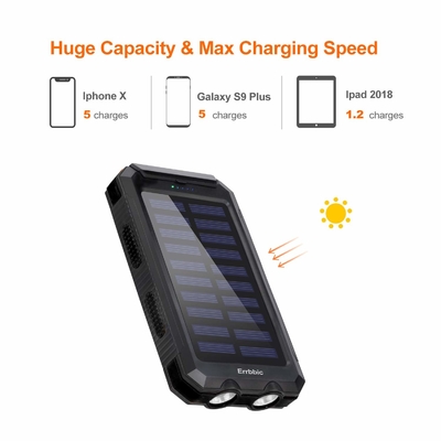 ODM Uniwersalna zapasowa ładowarka zasilana energią słoneczną 20000 mah