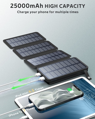 OEM 25000mAh 6W Panel ładowarki zasilany energią słoneczną do telefonu komórkowego
