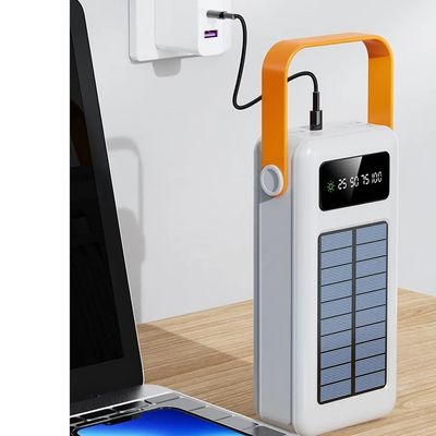 30000mAh 100000mAh 120000Mah Ładowarka słoneczna Odłączany kabel Solar Power Bank ze smyczą