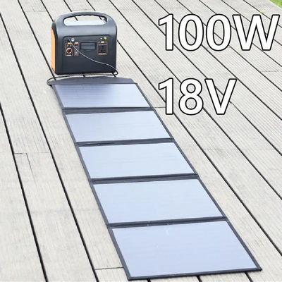 Elastyczny 5-krotny składany panel słoneczny 100W 18v Panel ogniw słonecznych do domu na zewnątrz