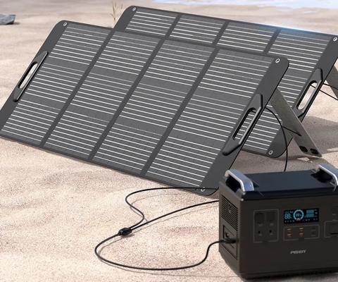 Składany panel słoneczny Mini Outdoor 100w Elastyczne ładowanie Wodoodporny Full Black