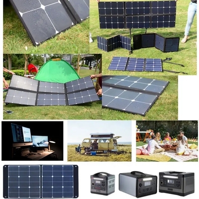 Lekka, wodoodporna, składana ładowarka solarna o mocy 100 W na zewnątrz