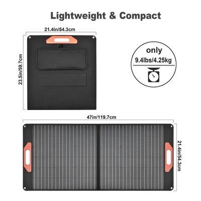 ETFE 100W panel słoneczny składany zestaw ładujący 60w 100w 3 krotnie 5 krotnie każdy pojedynczy moduł słoneczny do ładowania przenośnej mocy